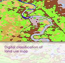Digital classification of land use map